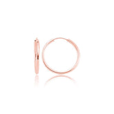 Boucles d'oreilles créoles plaquées argent rose